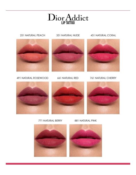 dior lip tattoo swatches